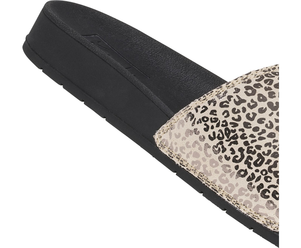 Keds Womens Sandals Black/Gold - Bliss II Leather Leopard - 762DIZGFA